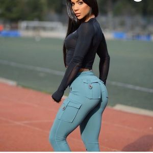 FIRM ABS CARGO Leggings Green S